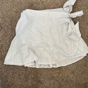 Aerie linen wrap skirt